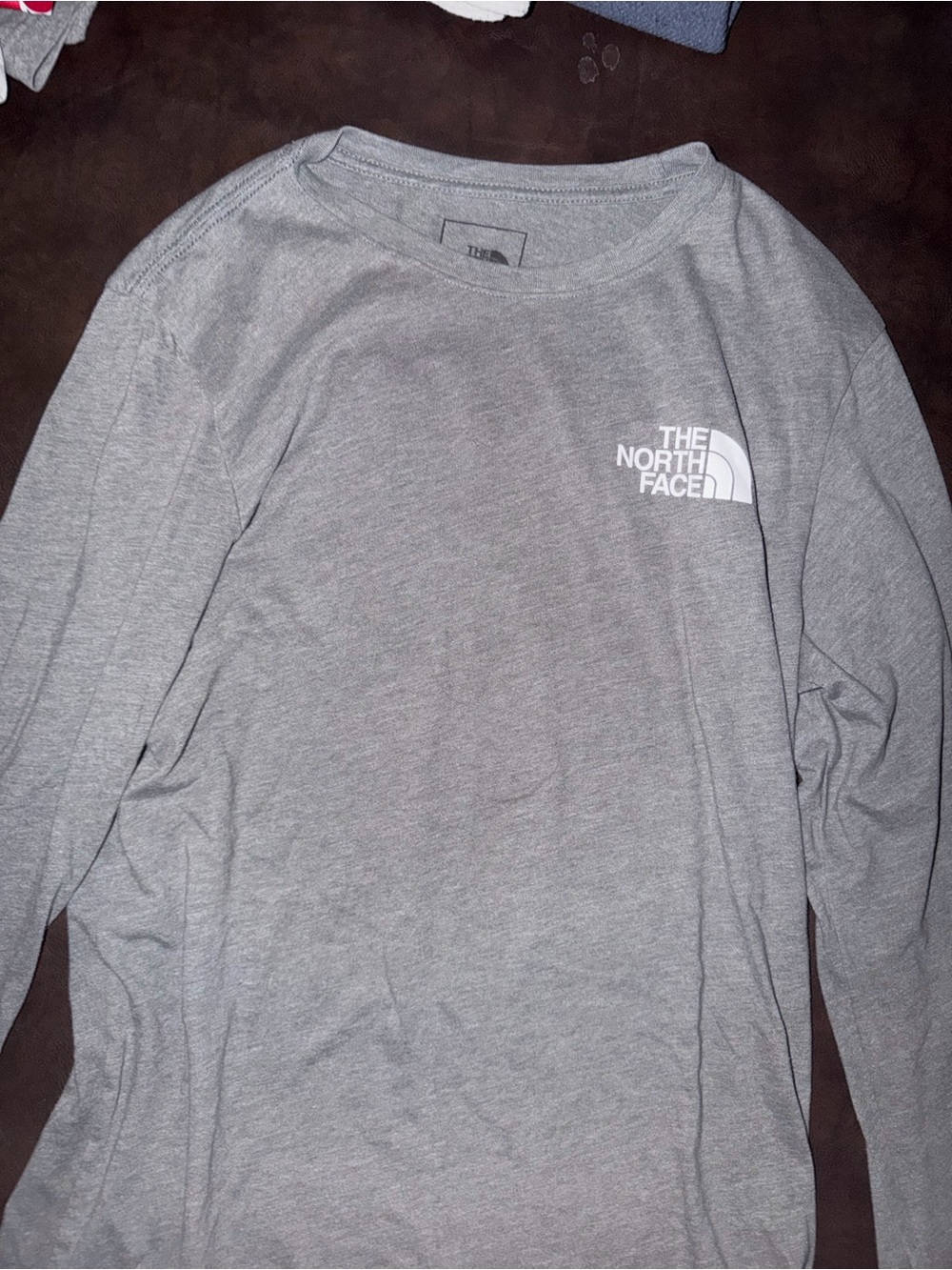 The North Face Grey Long Sleeve Logo Tee